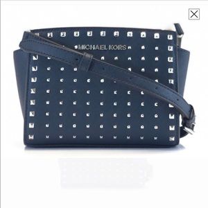 Michael Kors Selma Stud Leather Mini Crossbody Bag